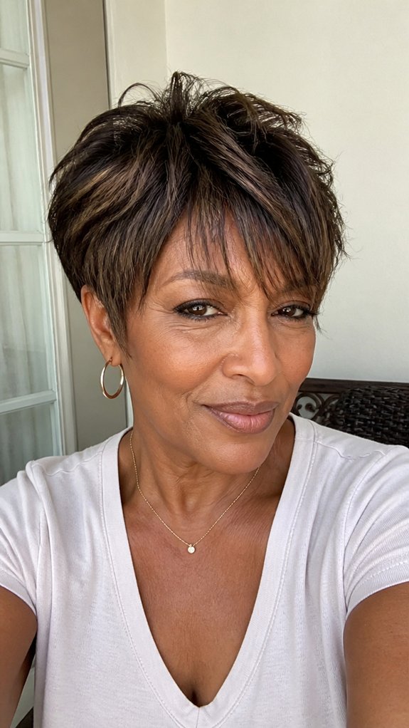 side swept pixie shag maintenance