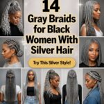 silver streaked braided styles