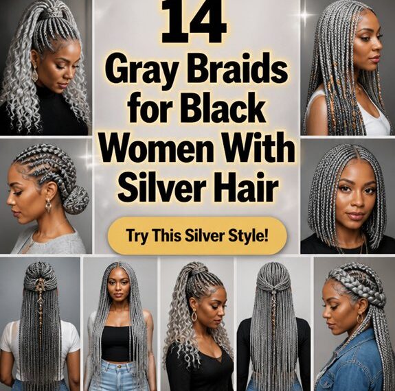 silver streaked braided styles
