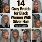 silver streaked braided styles