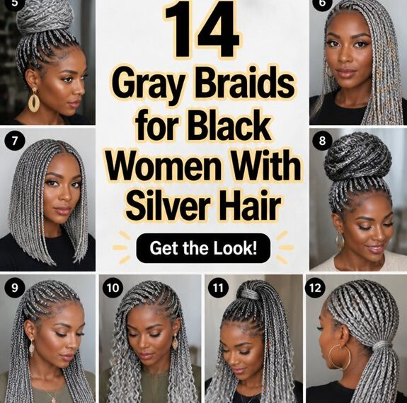 silver streaked braided styles