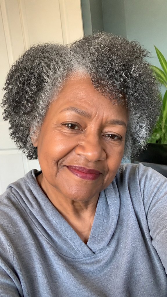 silver toned shrunken curl volume