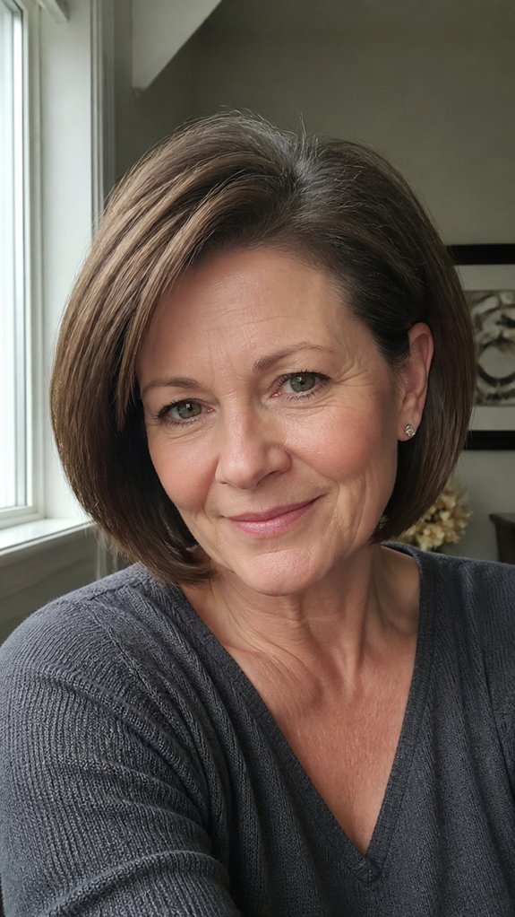 sleek bob with lifted roots