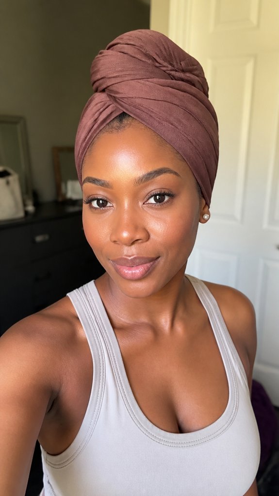 sleek crisscross scarf bun