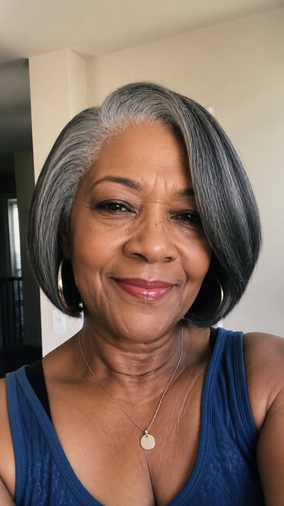 sleek tapered bob styling