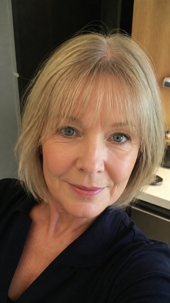 soft airy french bangs