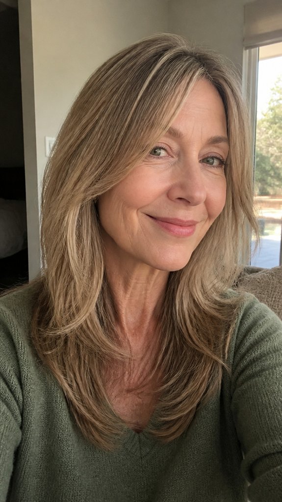 soft cheekbone framing layered cut