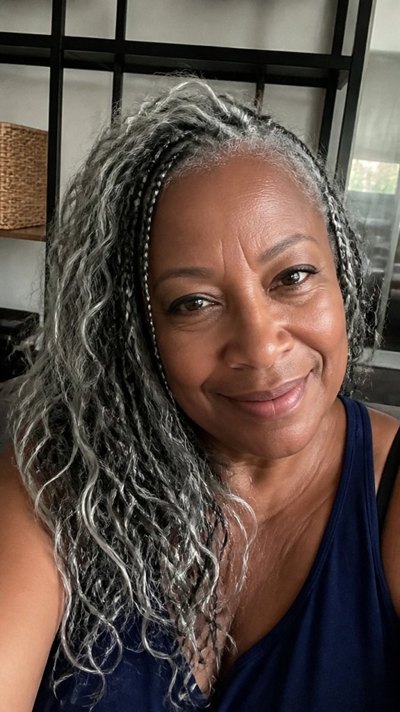 soft dimensional silver braids
