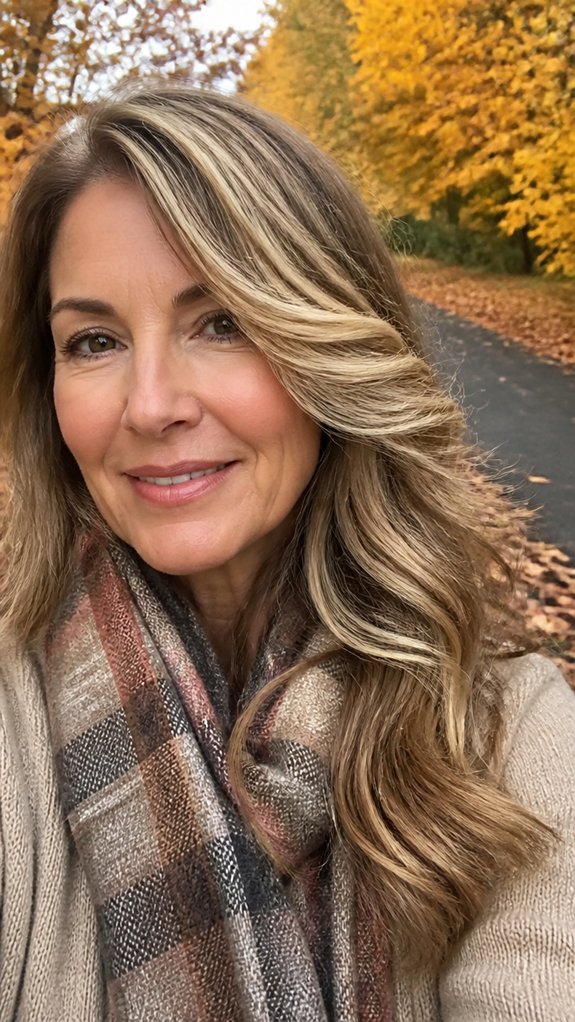 soft face framing glossy waves