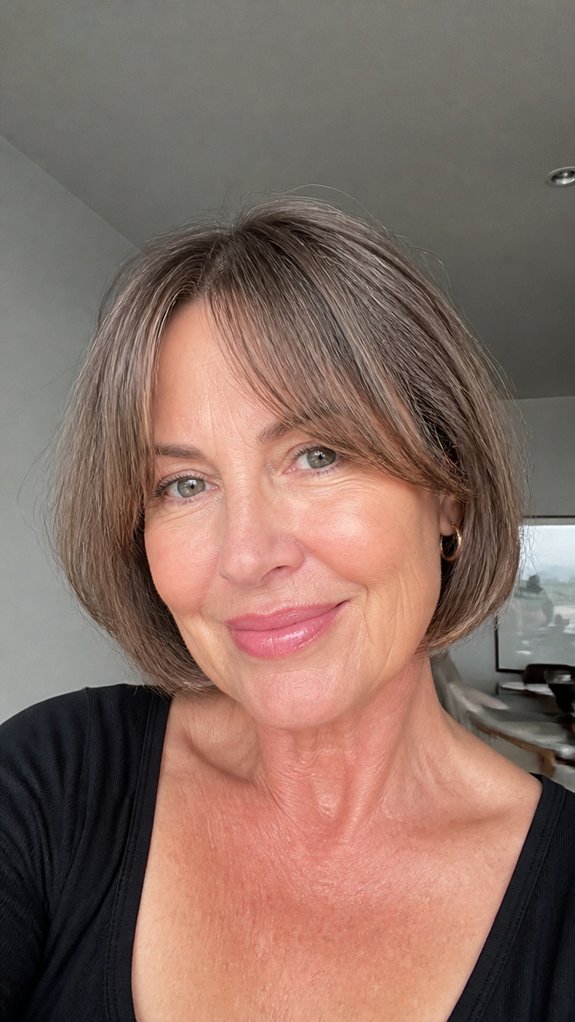 soft face framing tapered bangs