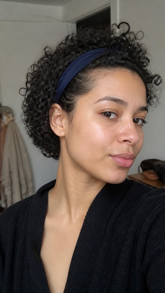 soft headband sculpts short curls