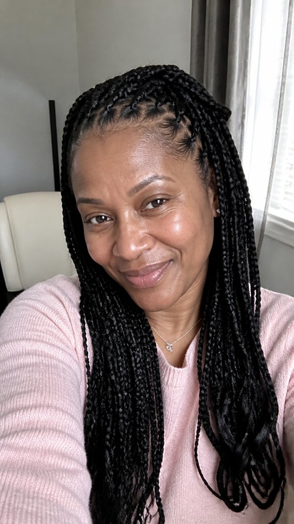 soft rooted knotless box braids