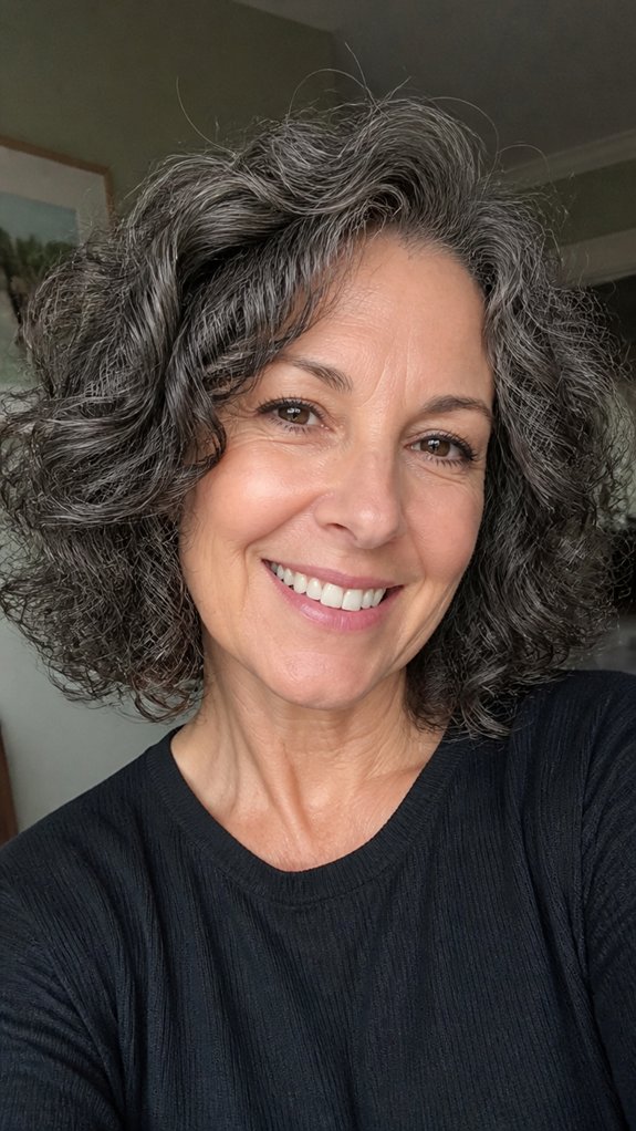 soft shoulder curly bob
