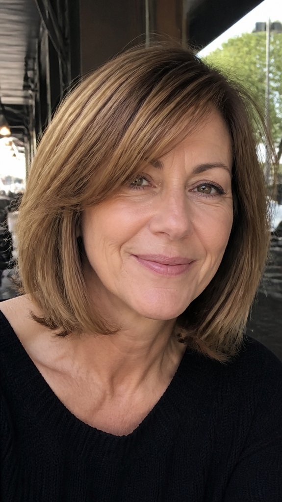 soft side swept cheekbone bangs