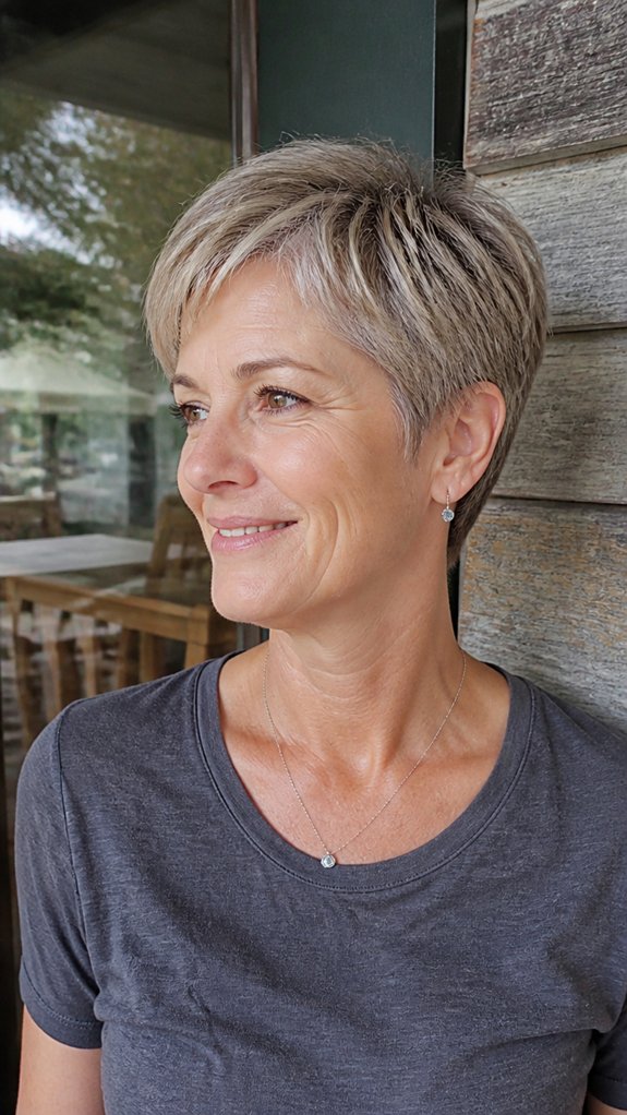 soft textured angled pixie