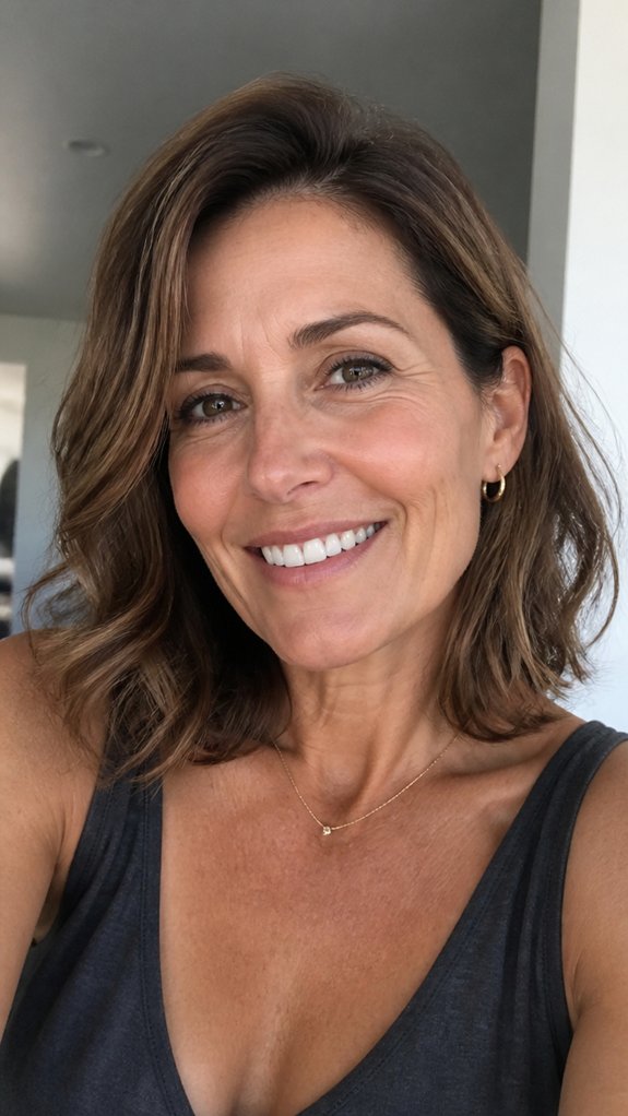 soft tousled collarbone lob