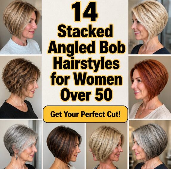 stacked angled bob hairstyles
