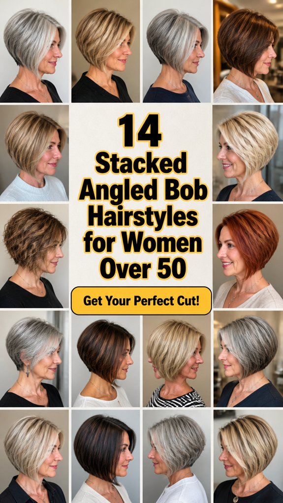 stacked angled bob hairstyles