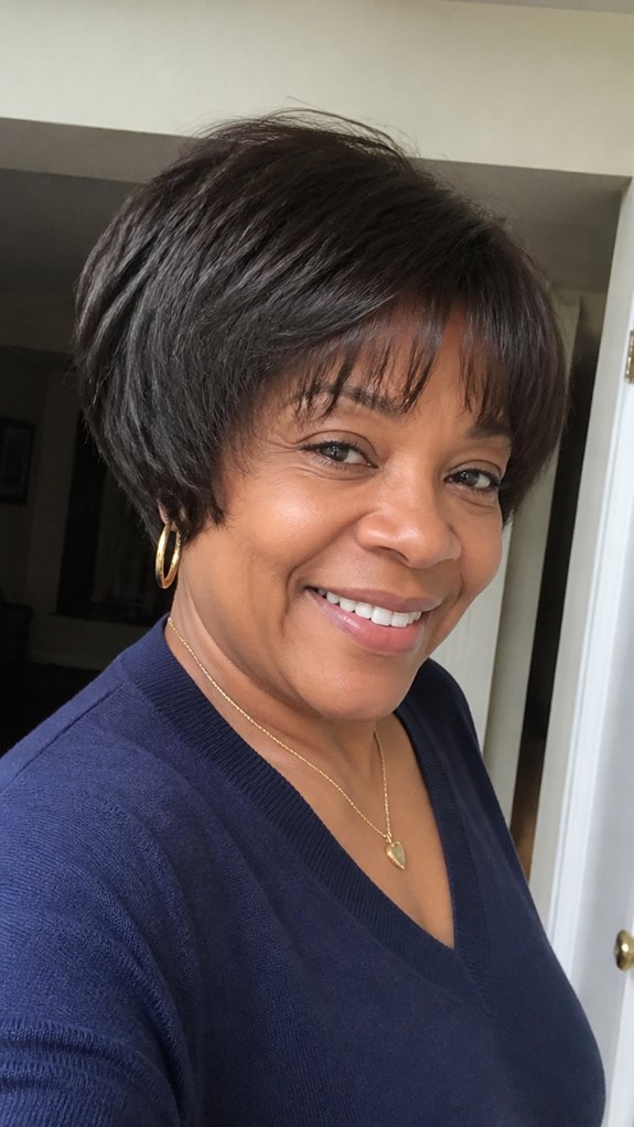 stacked angled crown lifting bob