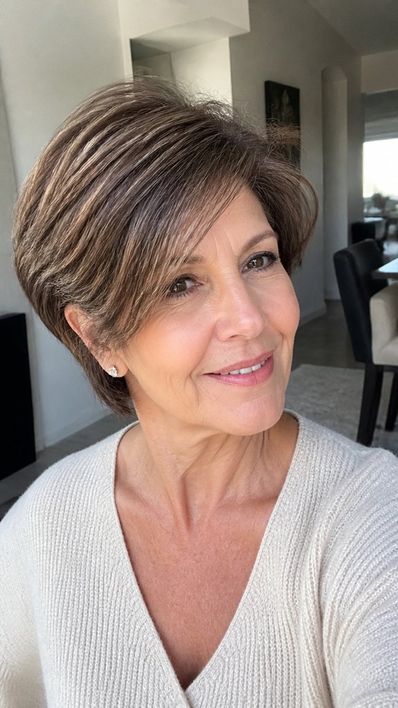 stacked bob for volume