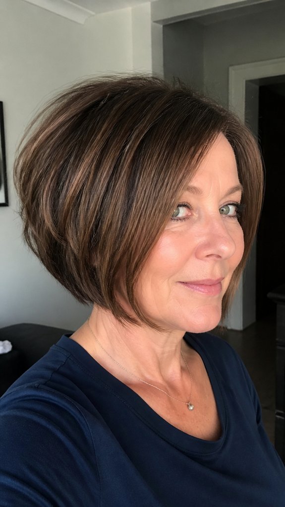 stacked graduated short bob