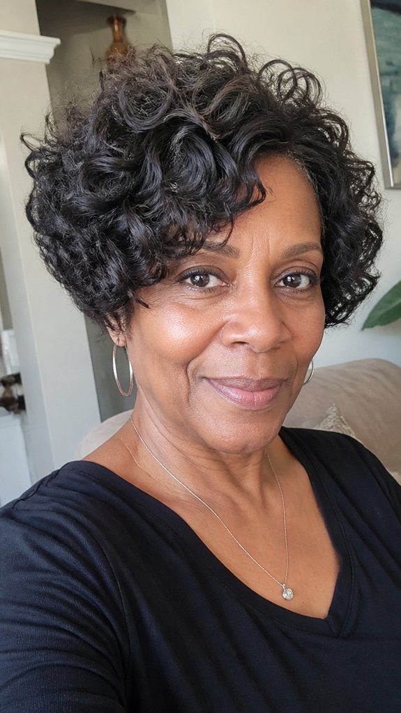 stacked layered bob for curl