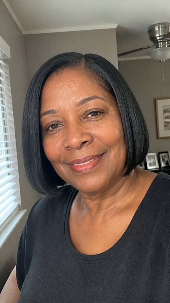 structured effortless face framing bob