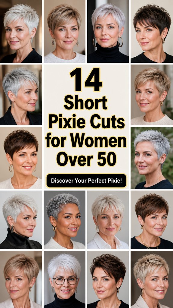 stylish pixie hairstyles for 50