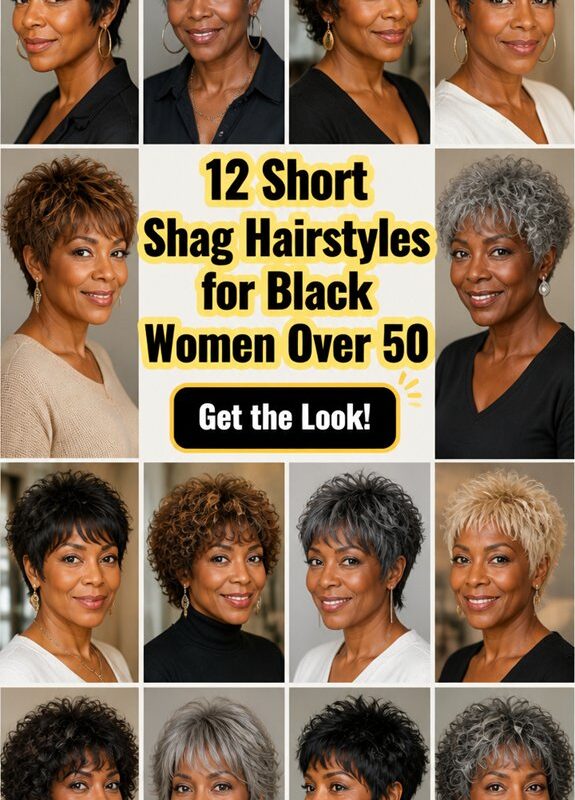 stylish short shag cuts