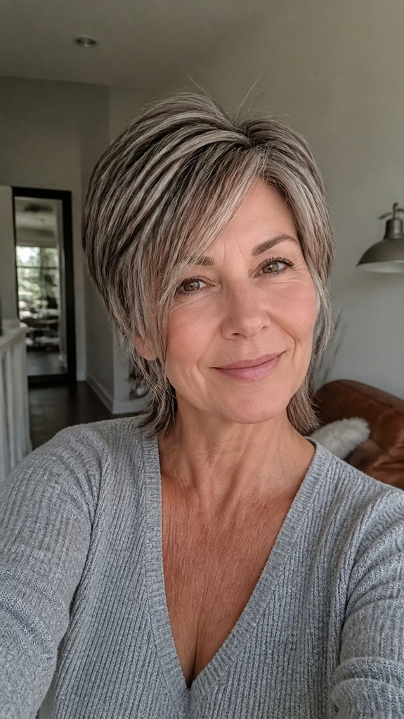 subtle cheek framing layered cuts