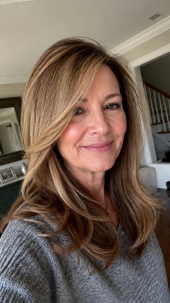 subtle face framing lightening technique