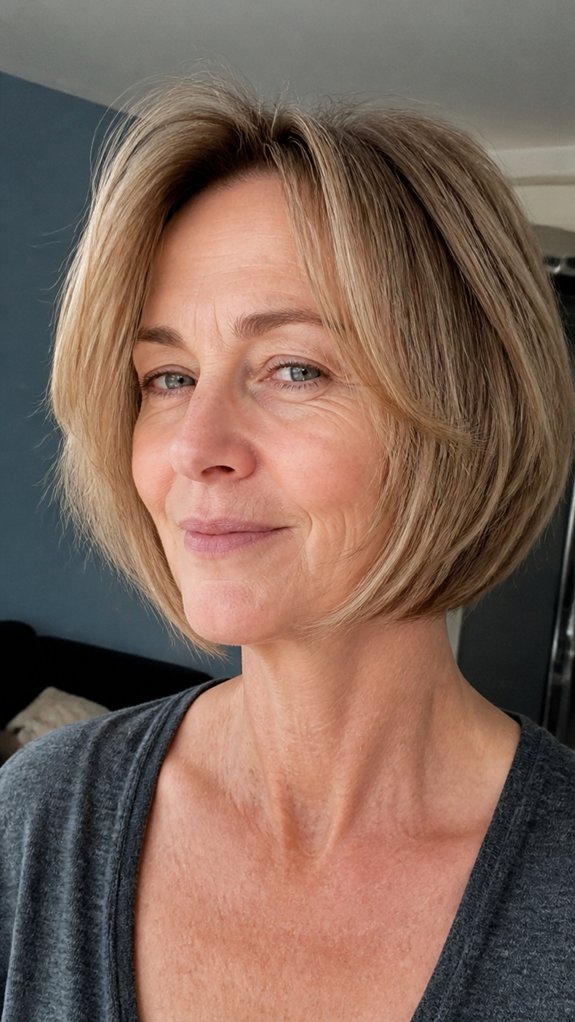tapered cheekbone enhancing face framing