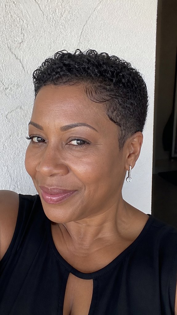 tapered curly pixie haircut