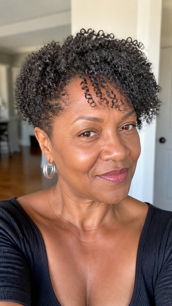 tapered face framing layered curls