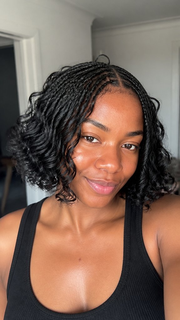 tapered micro halo curls
