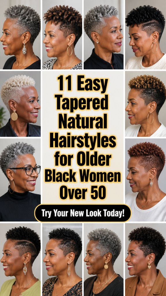 tapered natural hairstyles for seniors