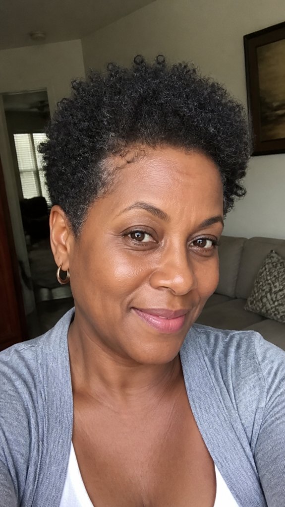 textured crown coily pixie