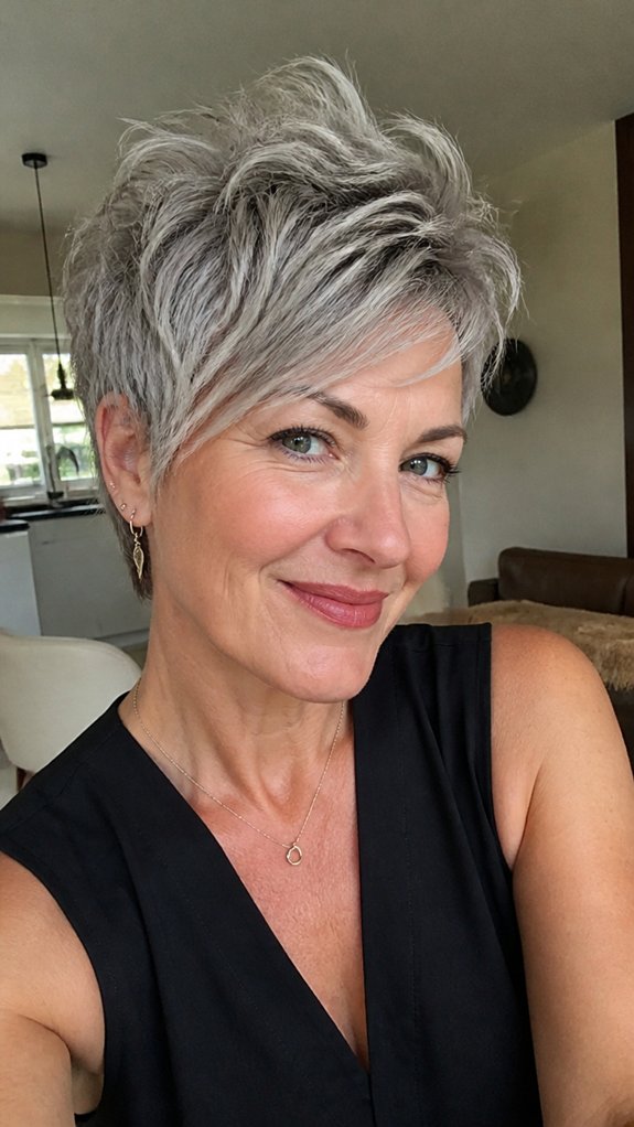 textured messy pixie tousled