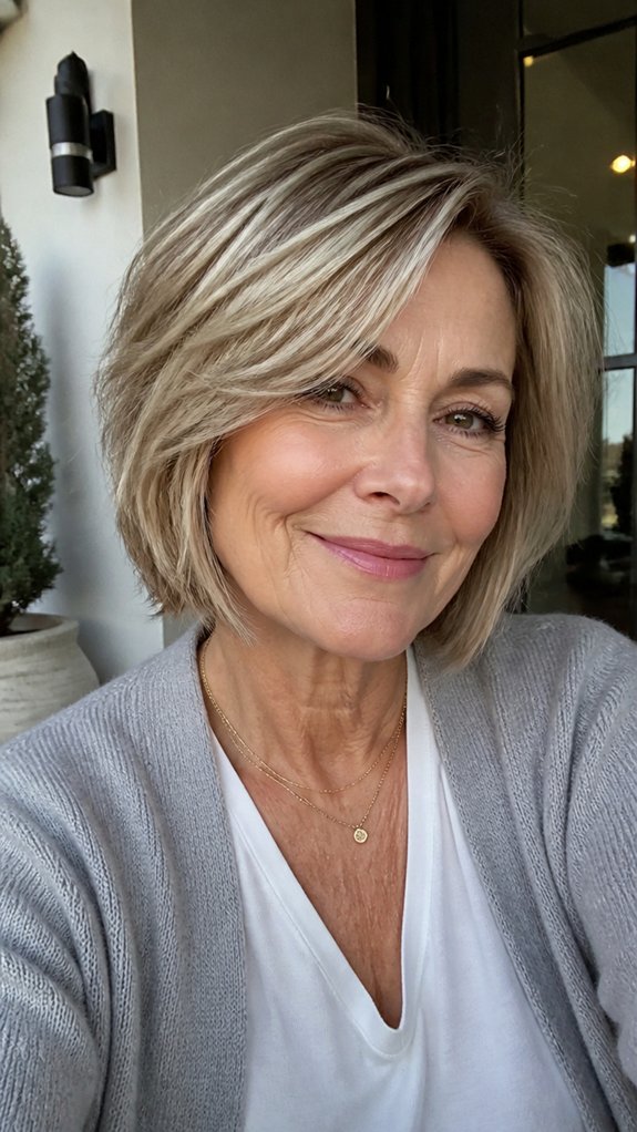 textured micro layered airy bob