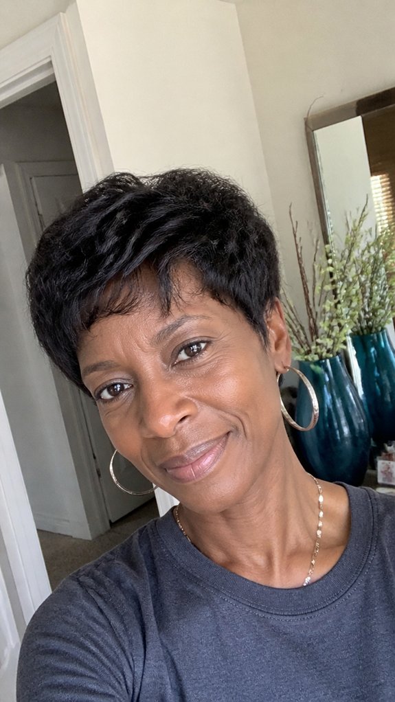 textured pixie with volume