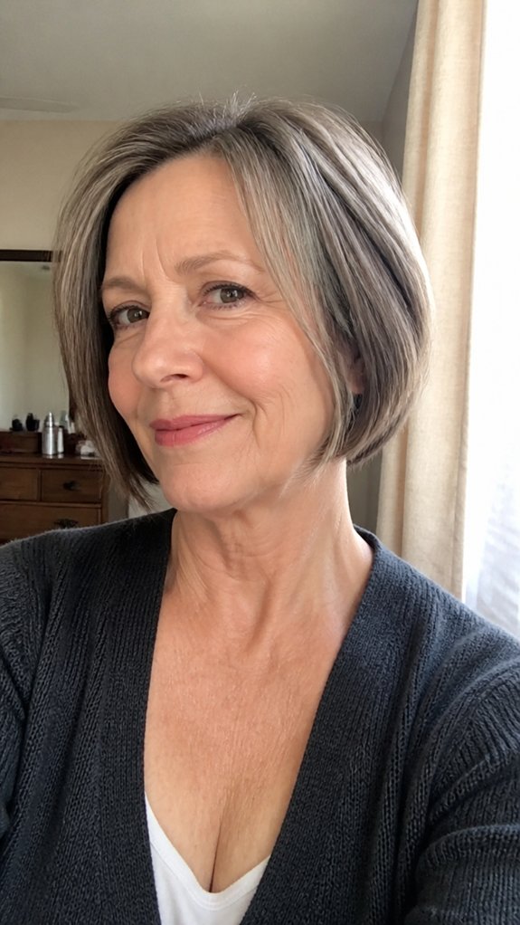 textured short french bob