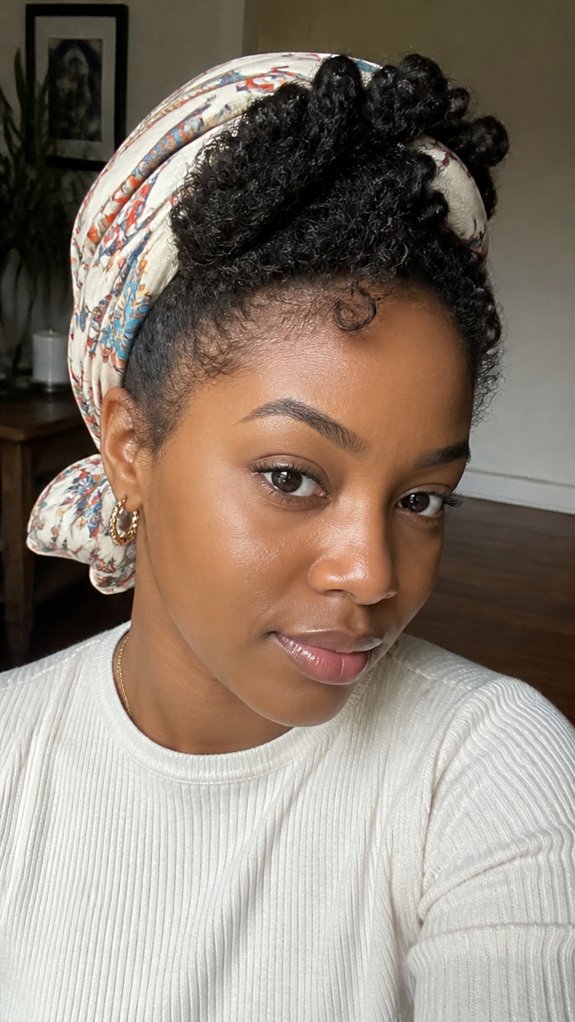 twist and tuck scarf hold