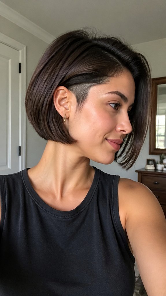 undercut bob reduces bulk