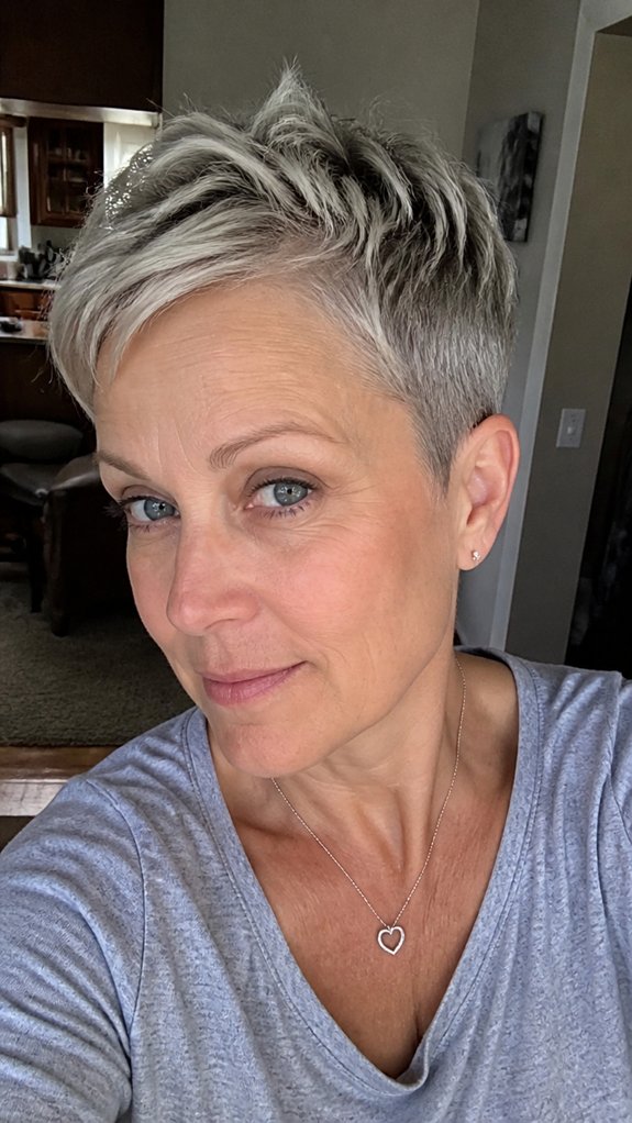 undercut pixie tapered sides