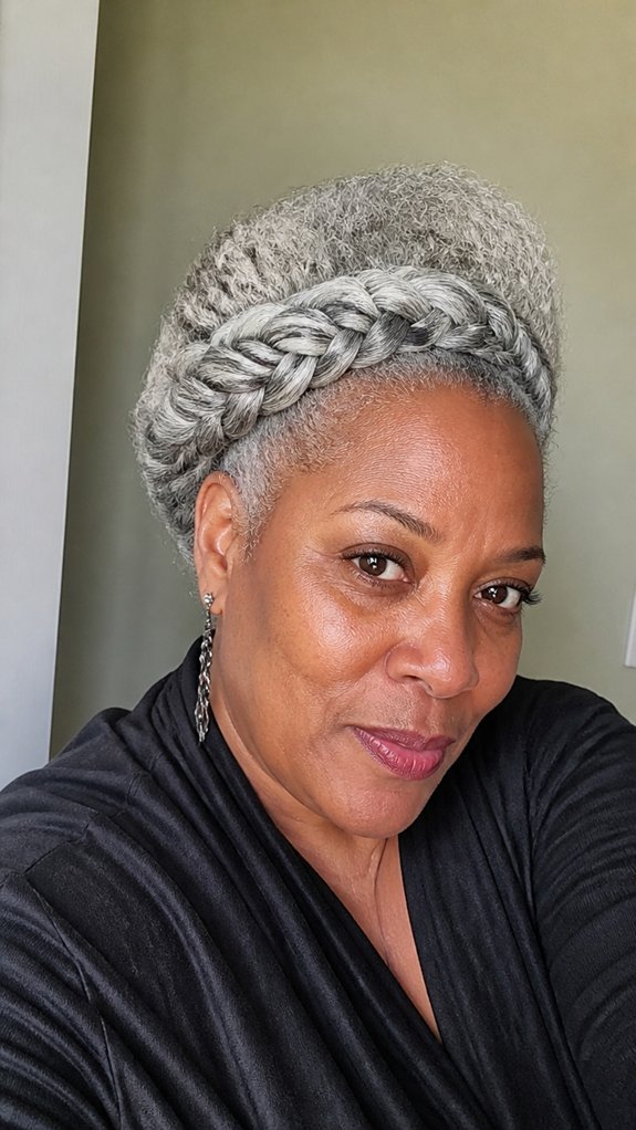 volumized front protective braid