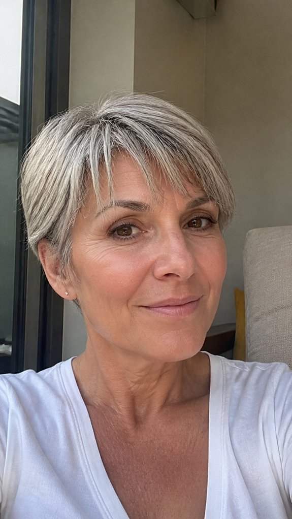 wispy pixie bangs textured