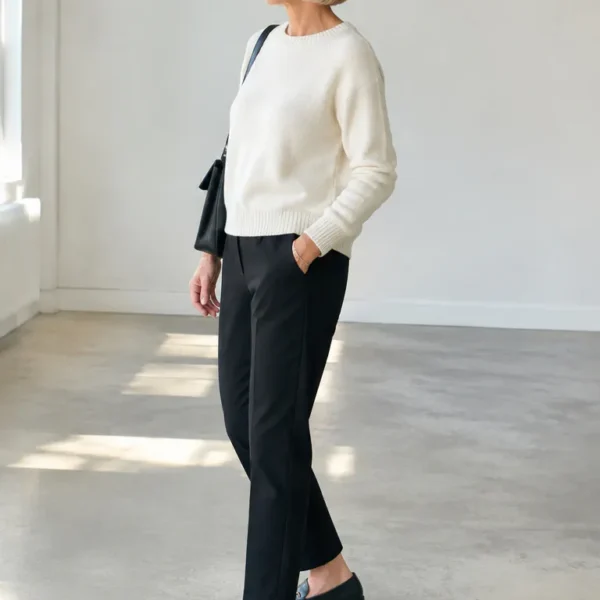 Woman over 50 with a blunt chin-length bob that makes fine hair look fuller