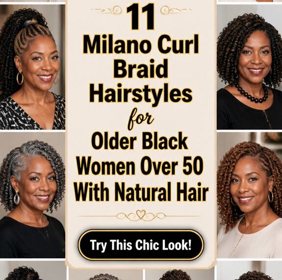 curled milano braid styles