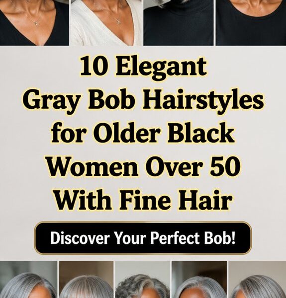 elegant gray bob styles