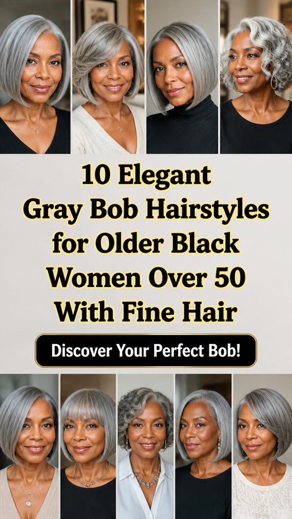 elegant gray bob styles